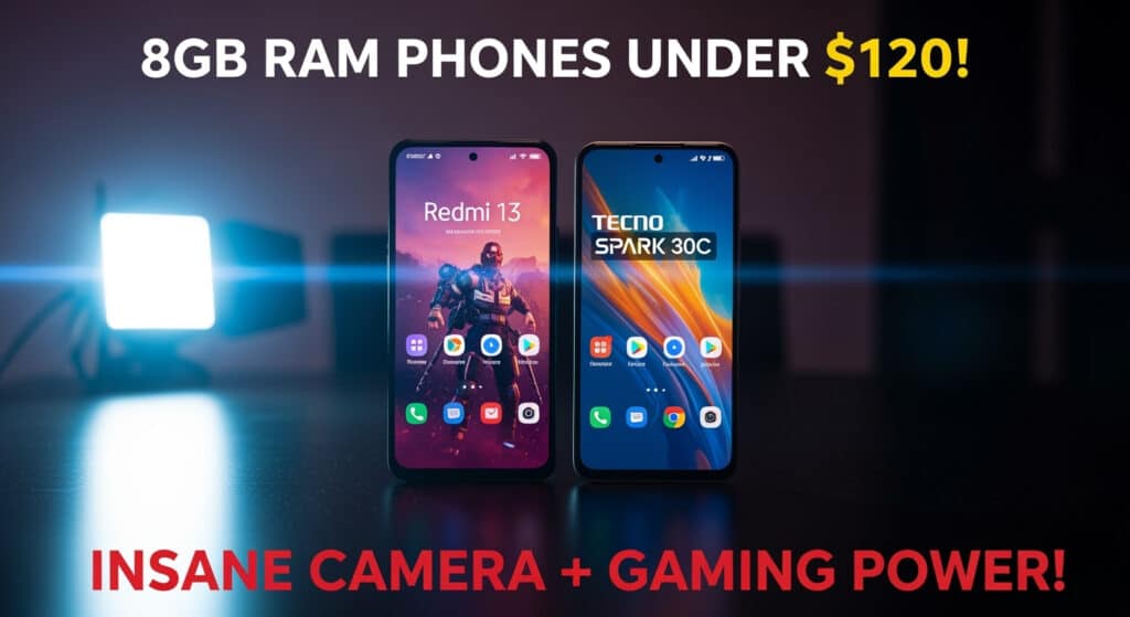5 Phones Under $120 with 8GB RAM for Gaming and Photos You’ll Love on a Tight Budget