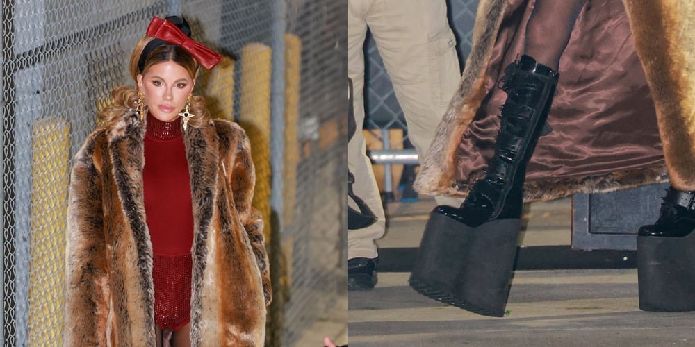 Kate Beckinsale Stuns in Sky-High Boots and Big Red Bow on ‘Kimmel’ Appearance