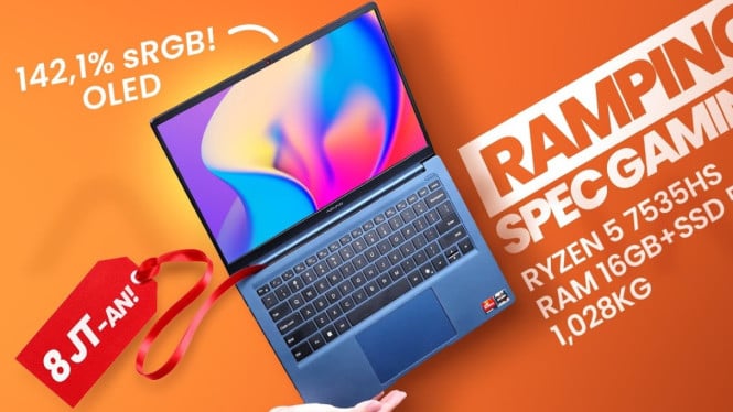 Advan Workplus Air Ryzen 5: Ultra-Light 1kg Laptop with Powerful Performance and OLED Display
