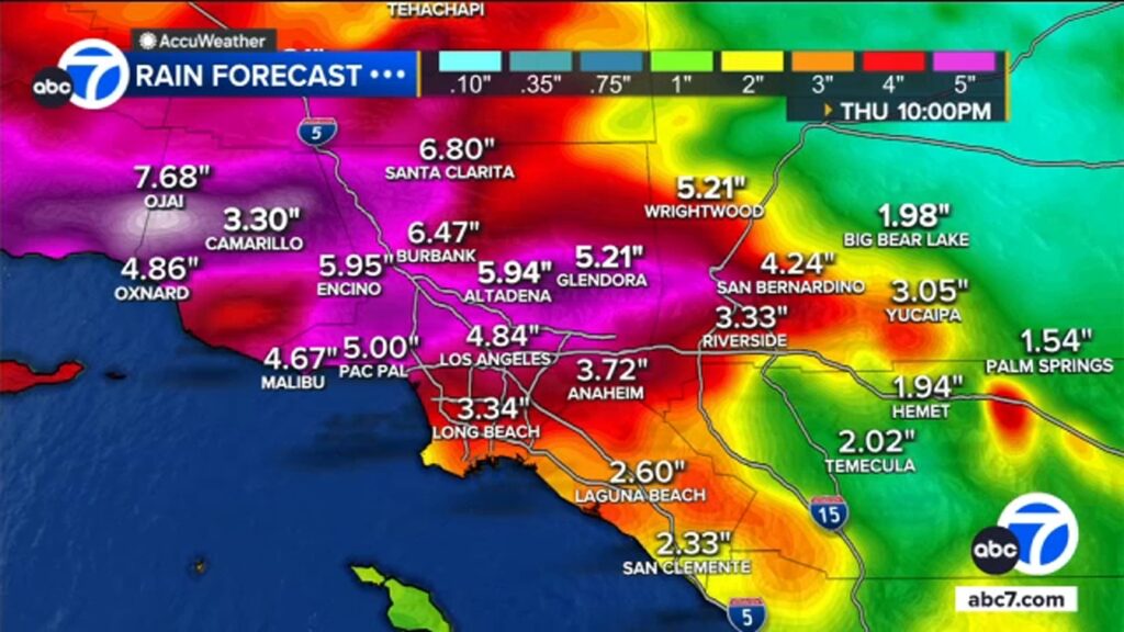 Southern California Faces Storm from Atmospheric River with High Flash Flood Risk in Areas