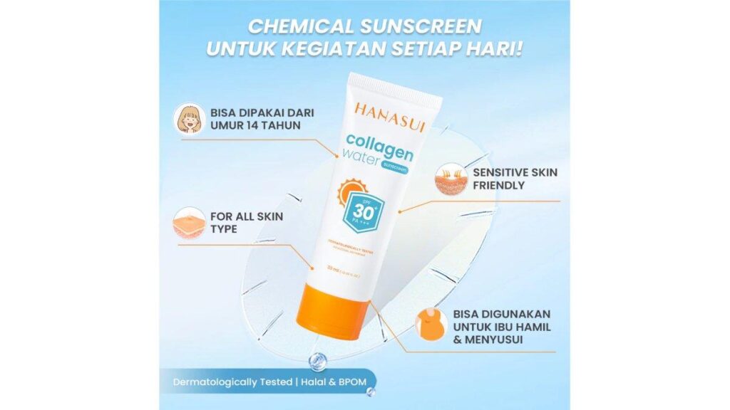 Hanasui Collagen Water Sunscreen SPF 30 Review: Affordable Local Sun Protection under $2