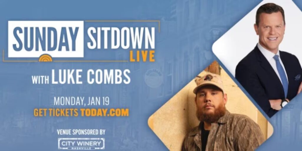 NBC’s Willie Geist Takes Sunday Sitdown LIVE to Nashville Featuring Country Star Luke Combs