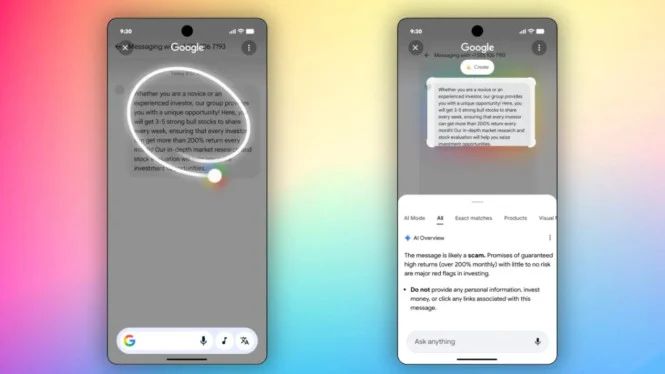 Google’s New Circle to Search Feature Quickly Identifies Scams for Safer Browsing