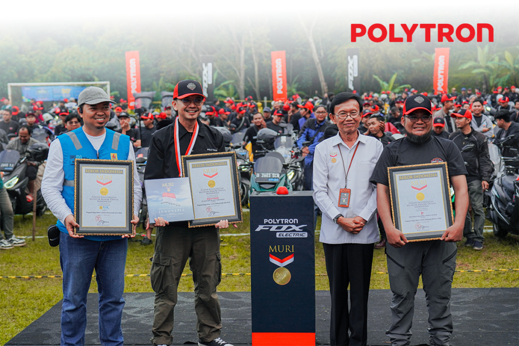 Polytron and PLN Electric Motorcycle Community Breaks MURI Record in Indonesia