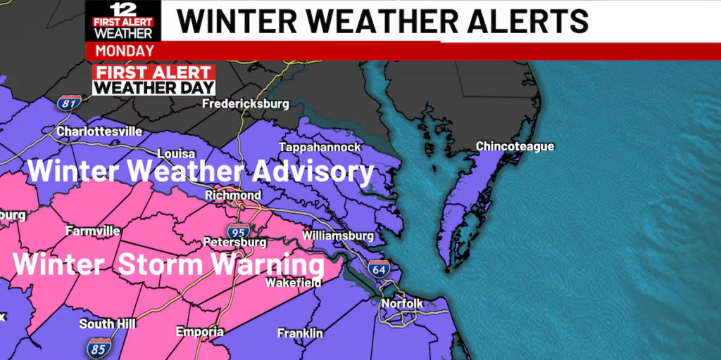 First Alert Weather Day Declared for Monday Due to Significant Snowfall Expected