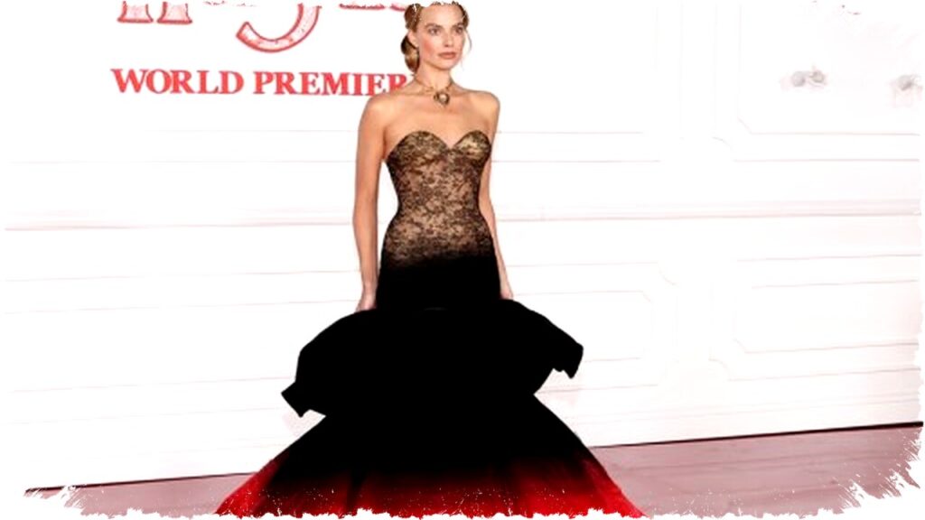 Margot Robbie Stuns in Crimson Couture Gown with Dramatic Red-to-Black Effect at Wuthering Heights Premiere
