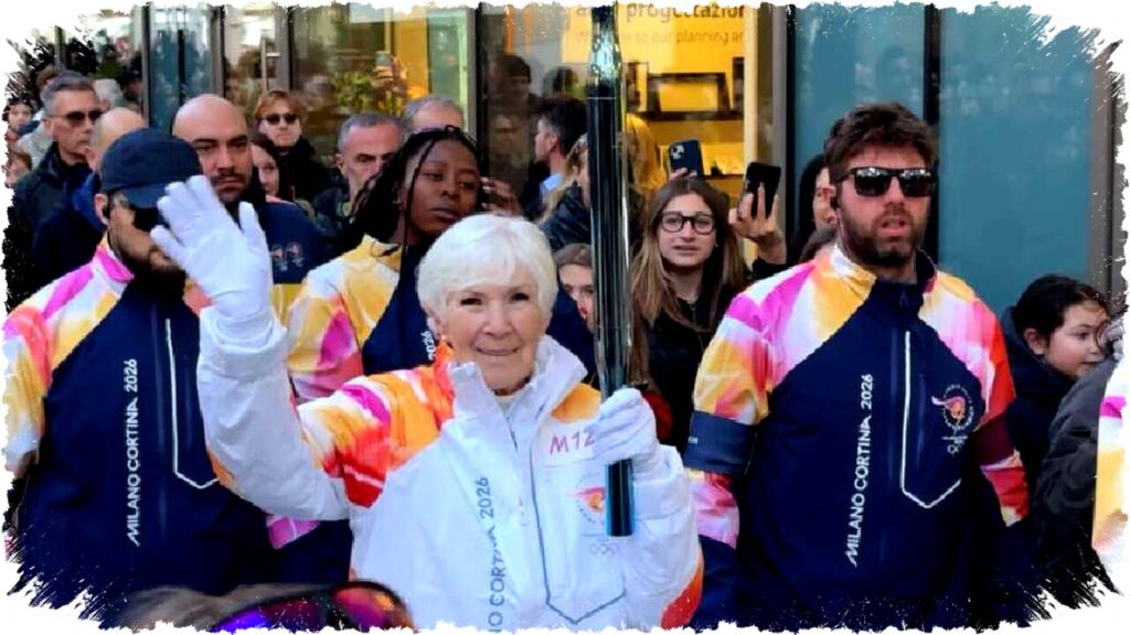 Gail Miller Lights Olympic Torch Through Milan Mall, Celebrating Legacy Ahead of 2026 Games