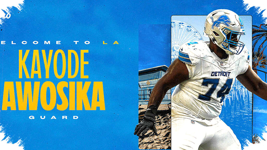 Los Angeles Chargers Add Versatile Guard Kayode Awosika, Strengthening Offensive Line with Proven Blocker