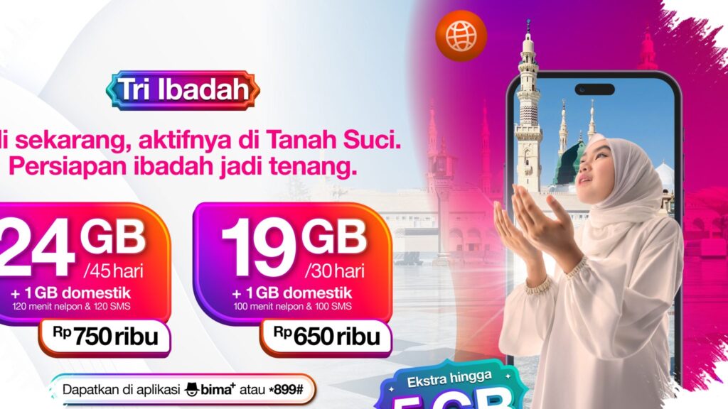 Hajj Travelers Get Flexible Roaming Across 16 Countries, Tri Ibadah Starts at Rp650,000