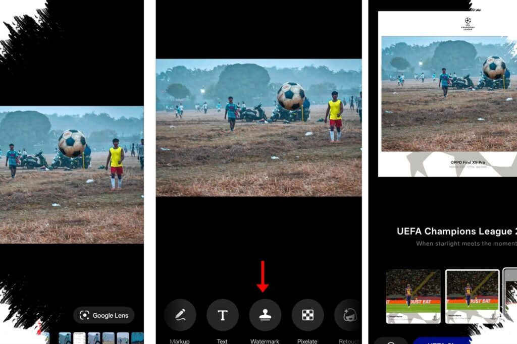 OPPO ColorOS April 2026 Update Adds UEFA Champions League Watermark, Set to Expire June 10