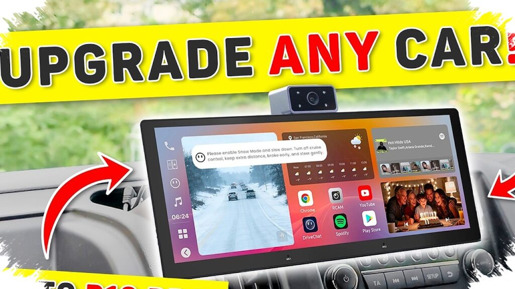 Portable 7-Inch Android Auto Display Brings Easy In-Car Upgrade Without Dashboard Changes