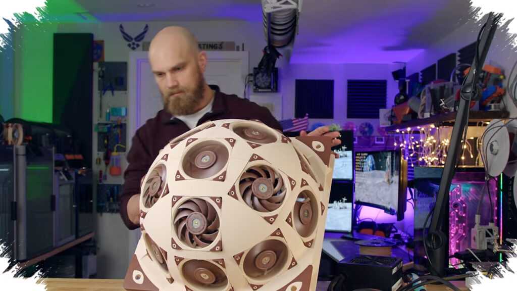 15 Noctua Fans On A PC Side Panel Slashed Gaming Temperatures From 86.3°C To 66.9°C