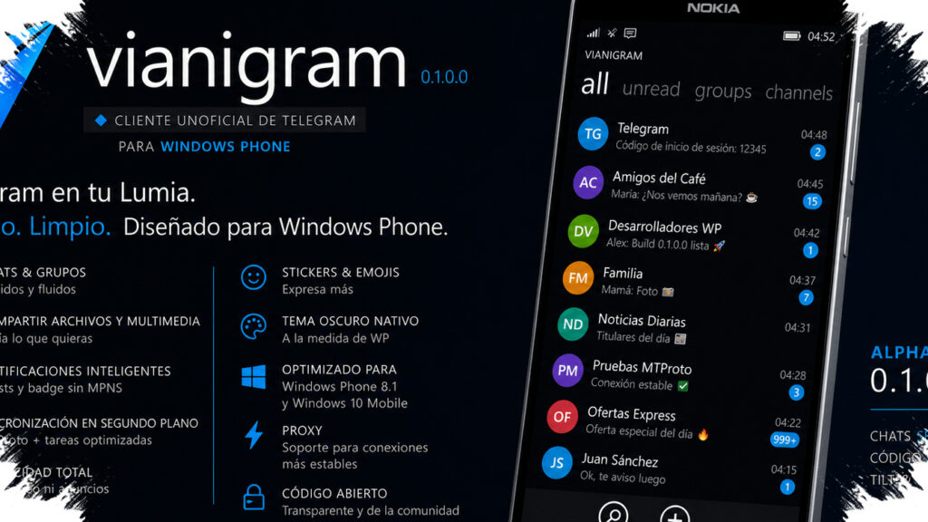 Vianigram Revives Native Telegram On Windows Phone, Community Devs Keep The Platform Alive In 2026