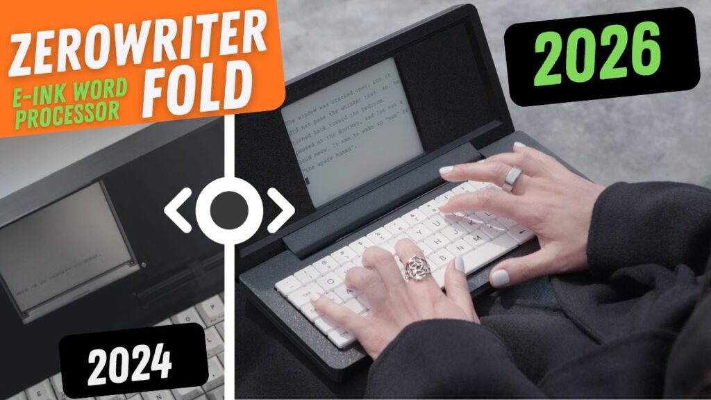 Zerowriter Fold Targets Distraction-Free Writing, With E-Ink, 100-Hour Battery Life And A Foldable Design