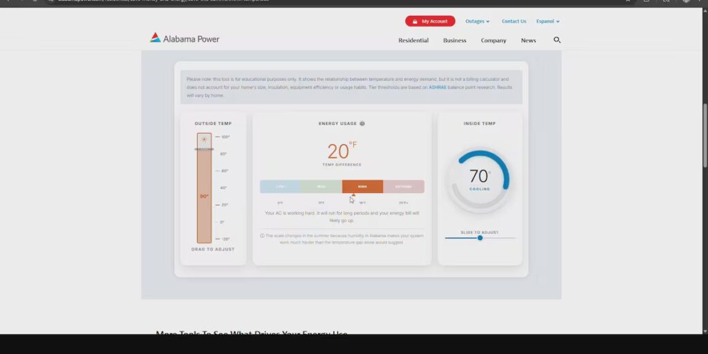 Alabama Power’s New TempCheck Tool Exposes Why Summer Cooling Bills Climb Fast, Even With Rates Frozen