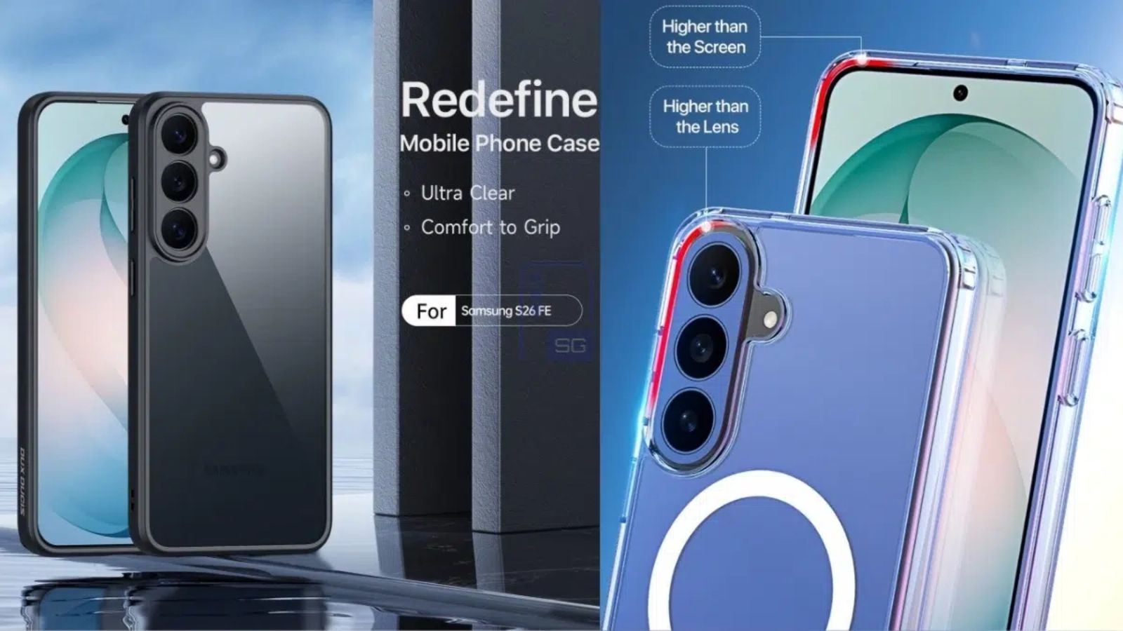 Galaxy S26 FE Case Leak Hints At Near-Edge Display And A New Magnetic Accessory System