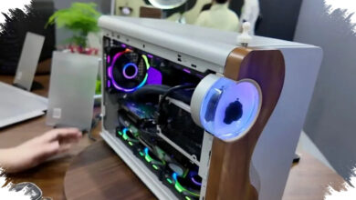 A MicroATX Case That Moves With Ferrofluid, Turning A Desk Into A Strange Display Piece