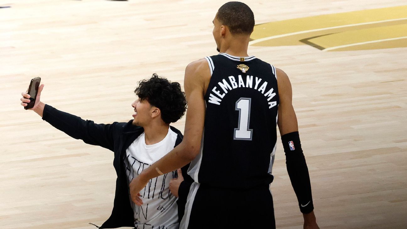 Fan Storms Finals Court For Wembanyama Selfie, Game 1 Paused Before Knicks’ Win