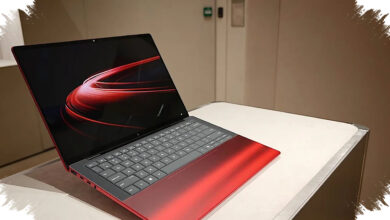 HP and Ferrari Turn the Laptop Bottom Into a Transparent Engine Bay, With Rosso Magma Red Above