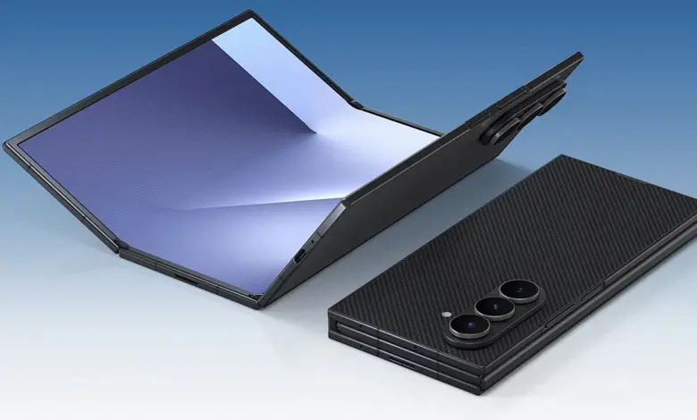 Samsung May Bring The Carbon Standing Case To Galaxy Z Fold 8 Ultra, With A Built-In Kickstand