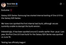 One UI 9 Test Build Surfaces for Galaxy S25, Samsung’s Next Major Update Moves Closer