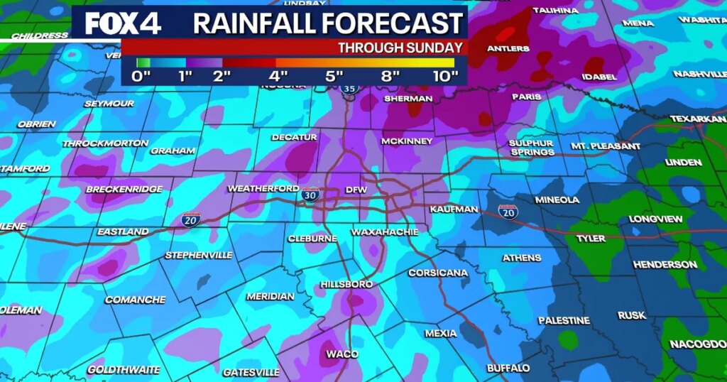 DFW Faces Multiple Rounds Of Storms This Weekend, Flash Flooding Becomes The Main Threat