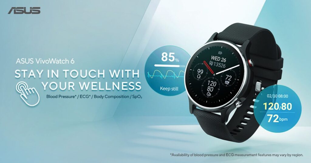 Titanium Body and Sapphire Display Give Asus VivoWatch 6 Plus a More Premium Edge