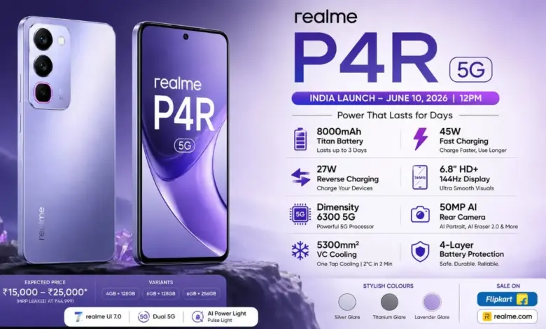 Realme P4R Brings 8,000mAh Battery And 144Hz Display To Budget Gaming Buyers