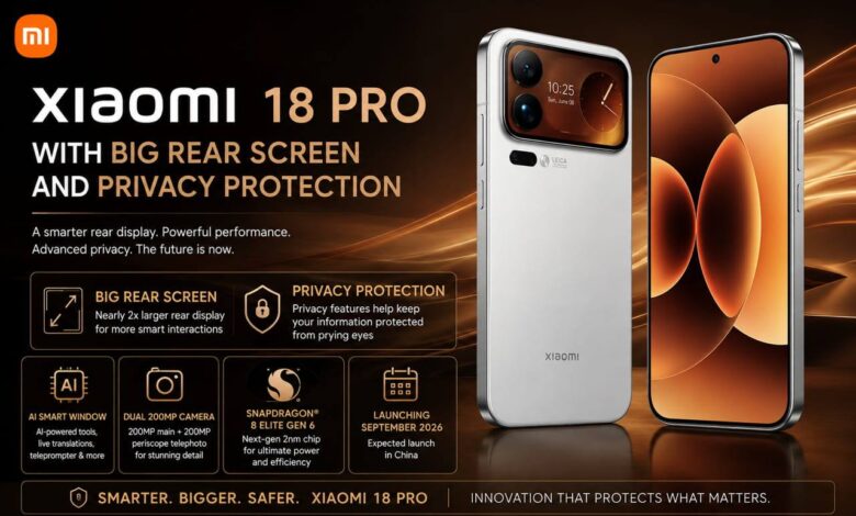 Xiaomi 18 Pro Could Look Very Different, With A Much Larger Rear Display