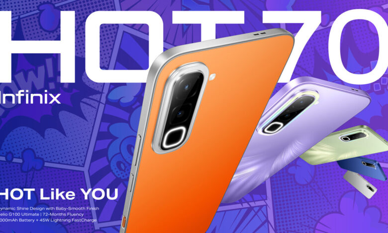 Infinix HOT 70 Goes Beyond Style, 6000 mAh Battery and AI Tools Fit Busy Days