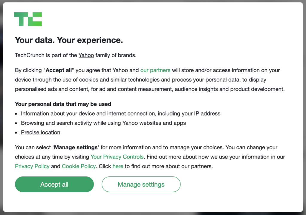 Yahoo’s Privacy Choices, What “Accept All” Really Unlocks