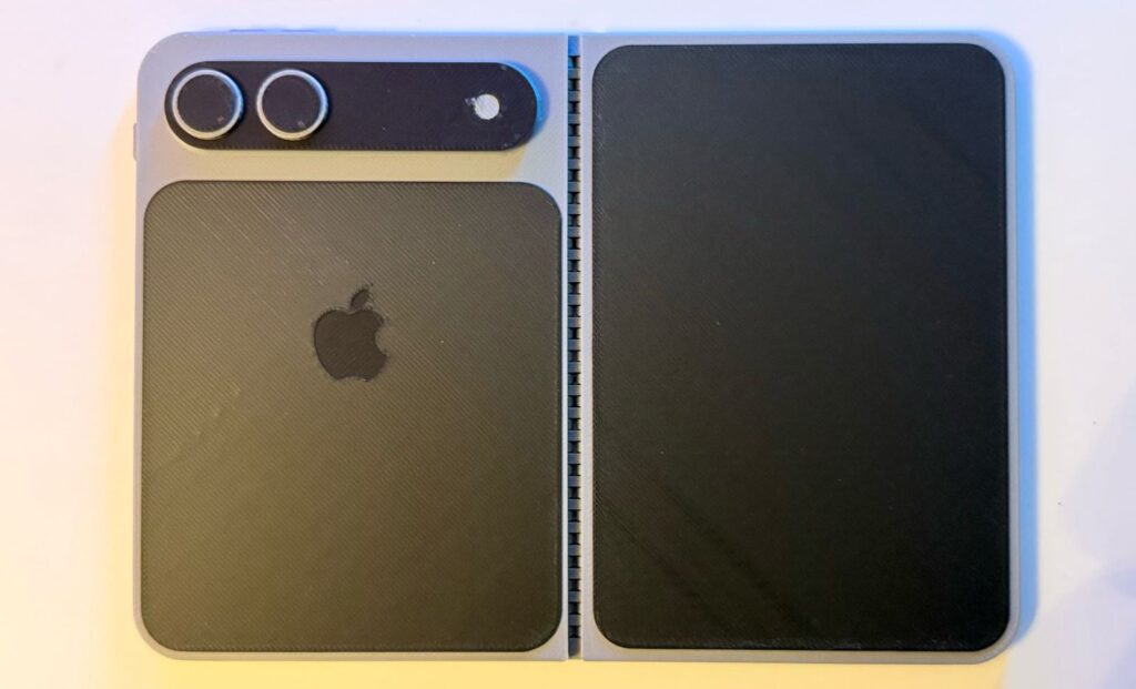Apple’s Foldable Push Comes Into Focus, Dummy iPhone Fold Shows a Wider Design and Dual Cameras