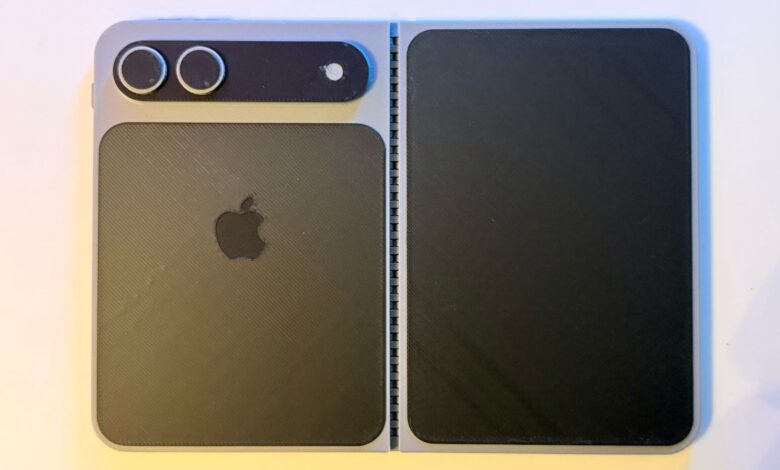 Apple’s Foldable Push Comes Into Focus, Dummy iPhone Fold Shows a Wider Design and Dual Cameras