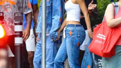 Kylie Jenner and Timothée Chalamet Match in Denim Chrome Hearts at the NBA Finals