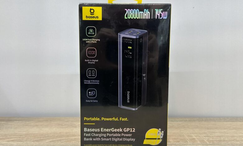 Baseus EnerGeek GR12 Packs 145W Into a Power Bank That Can Charge Two Laptops