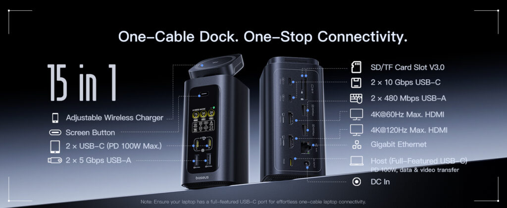 Baseus RD1 Pro Packs 15 Ports and 160W Into One Docking Station