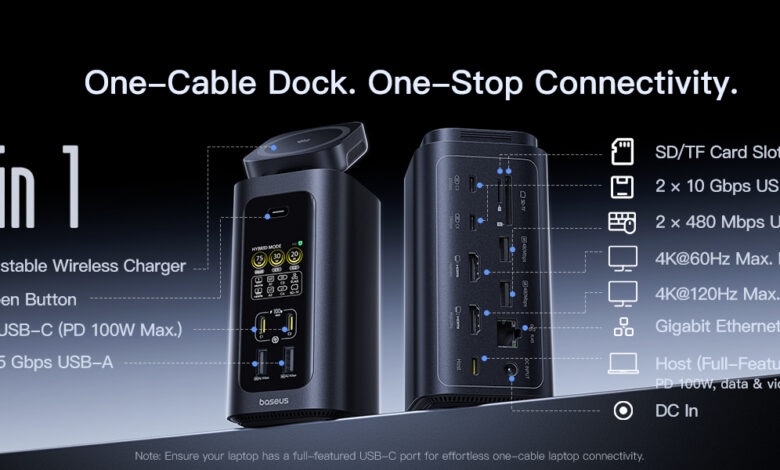 Baseus RD1 Pro Packs 15 Ports and 160W Into One Docking Station
