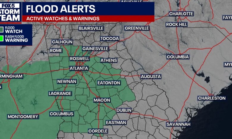 Georgia Braces for Flash Flood Risk as Tropical Moisture Targets Atlanta