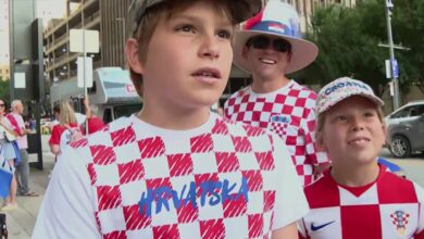 Dallas Turns Into a Croatia Sea of Red and White Ahead of England Clash