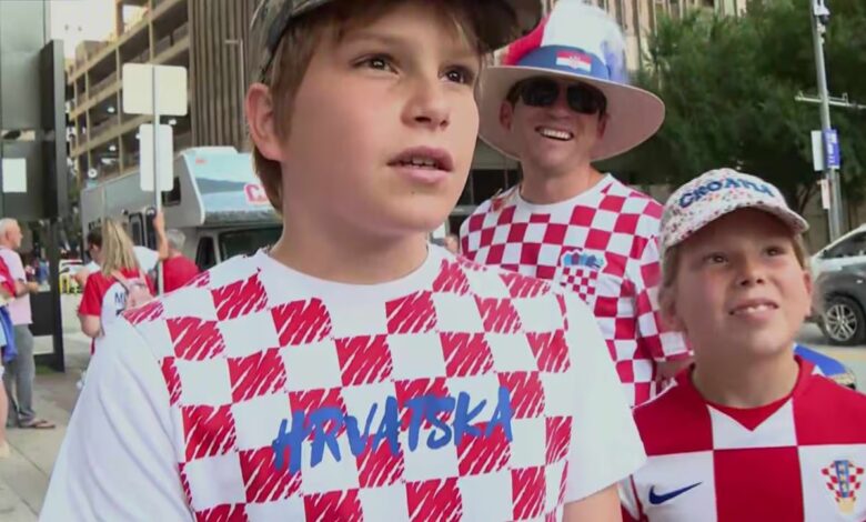 Dallas Turns Into a Croatia Sea of Red and White Ahead of England Clash