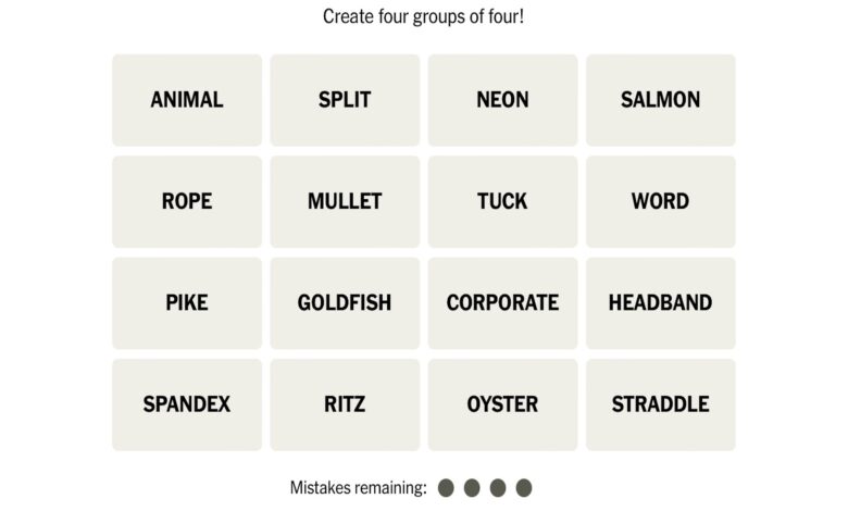 Connections Puzzle #1099 Looks Deceptively Simple, But the Last Group Is the Trap