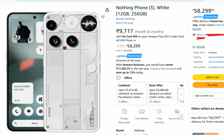 Nothing Phone 3 Drops to a Record Low Before Prime Day, Turning Heads With Its Design