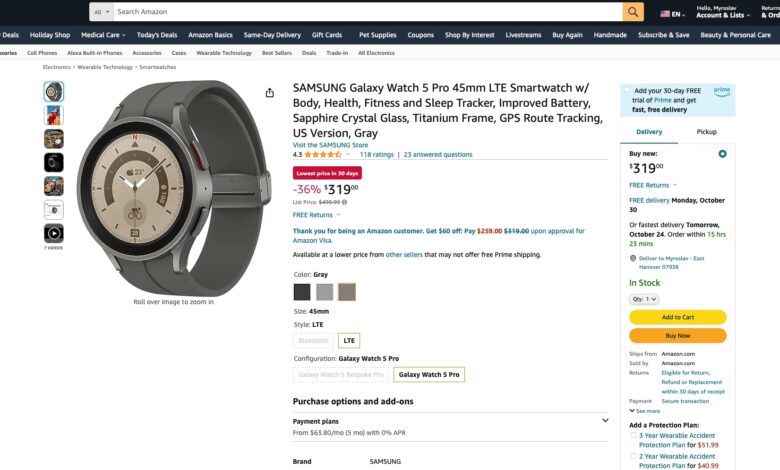 One Samsung Code Cuts Prices on 5 Wearables, and the Biggest Drop Reaches €200