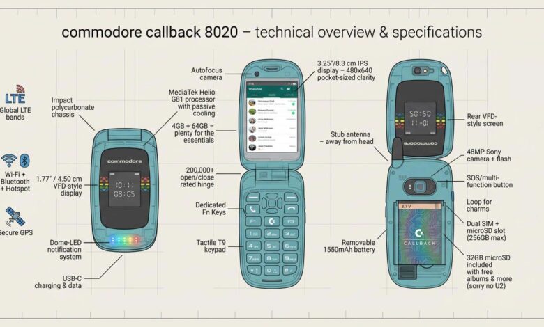 Commodore Turns Retro Nostalgia Into a Flip Phone That Blocks Social Media