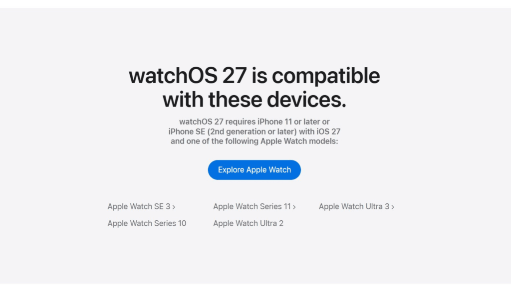 5 Apple Watch Models Miss watchOS 27, and the Reason Is Pure Hardware