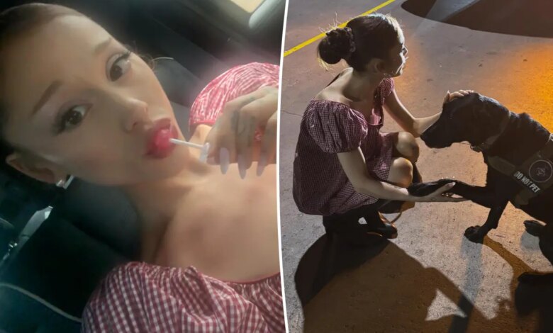 Ariana Grande Turns a Wardrobe Slip into a Playful Showgirls Nod