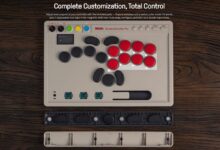 8BitDo’s New Arcade Controller Pro Packs a Screen, More Controls, and Hot-Swappable Switches